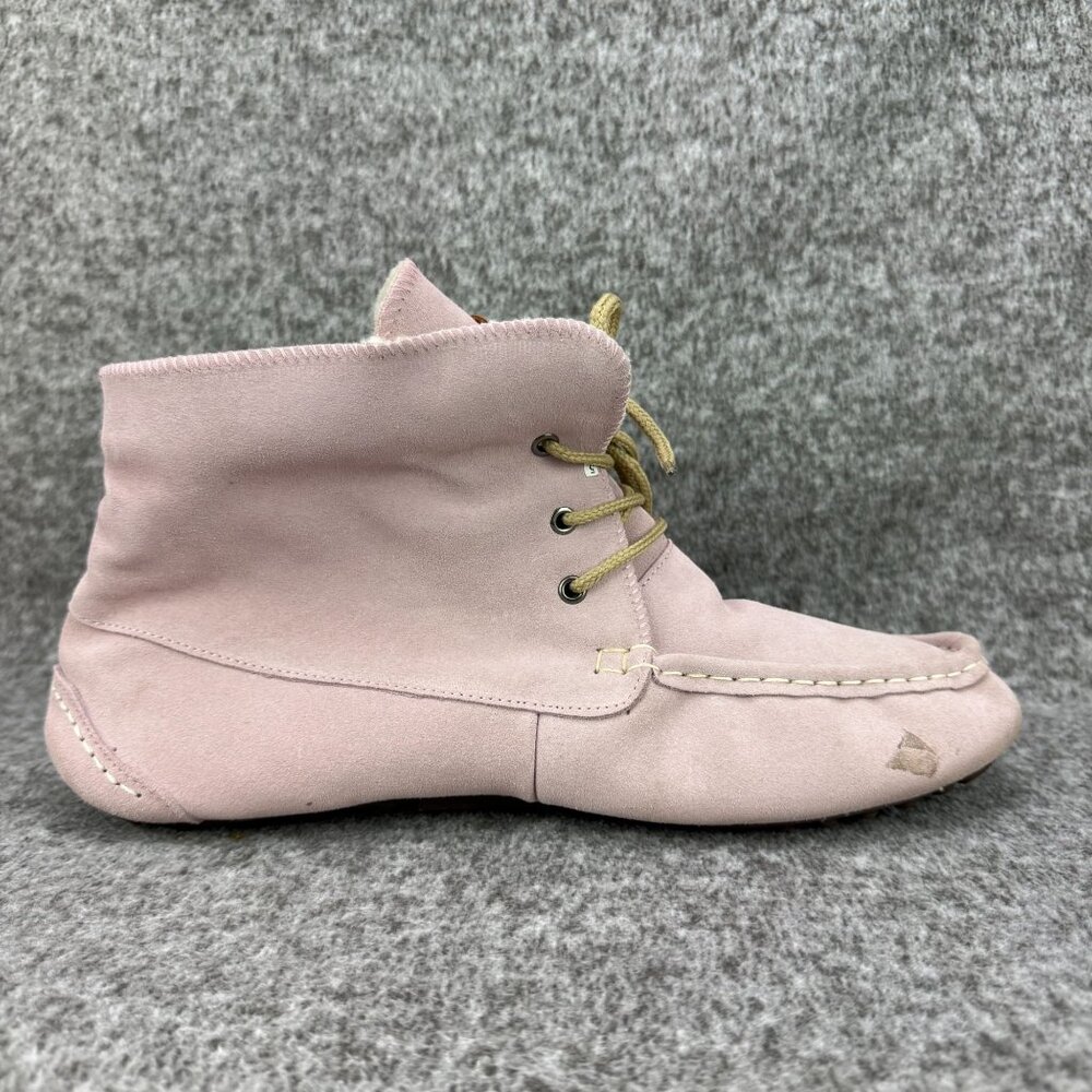 ✅Womens 11 Dije California Lace-Up Moccasin Faux Sherling Casual Comfort Slipper - Picture 2 of 13